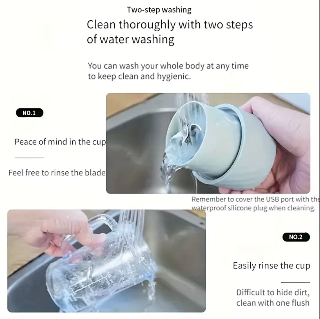 خلاط عصارة كهربائي محمول مع كوب مانع للتسرب قابل لإعادة الشحن عبر USB - صانع العصائر والثلج مع القش