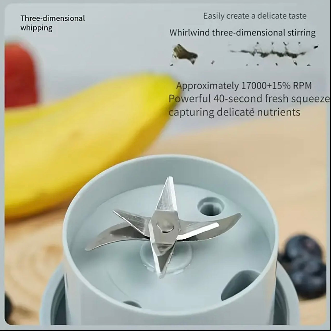 خلاط عصارة كهربائي محمول مع كوب مانع للتسرب قابل لإعادة الشحن عبر USB - صانع العصائر والثلج مع القش