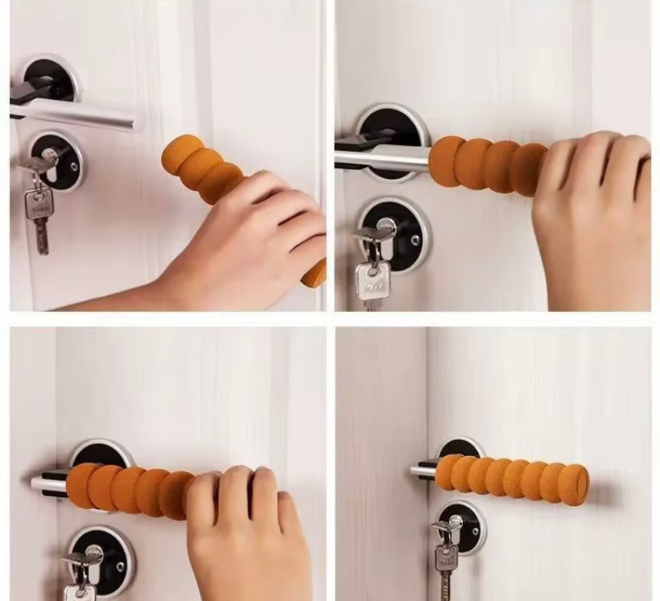 قطعتان من الأغطية الواقية لمقبض الباب - أغطية حلزونية مضادة للتصادمات والسلامة