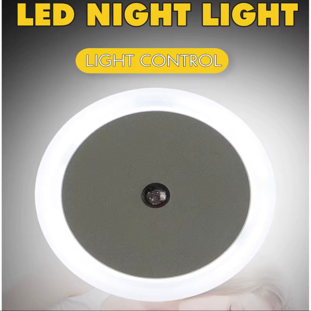Smart Light Sensor LED Night Light Plug Into Touch Control Wall Light