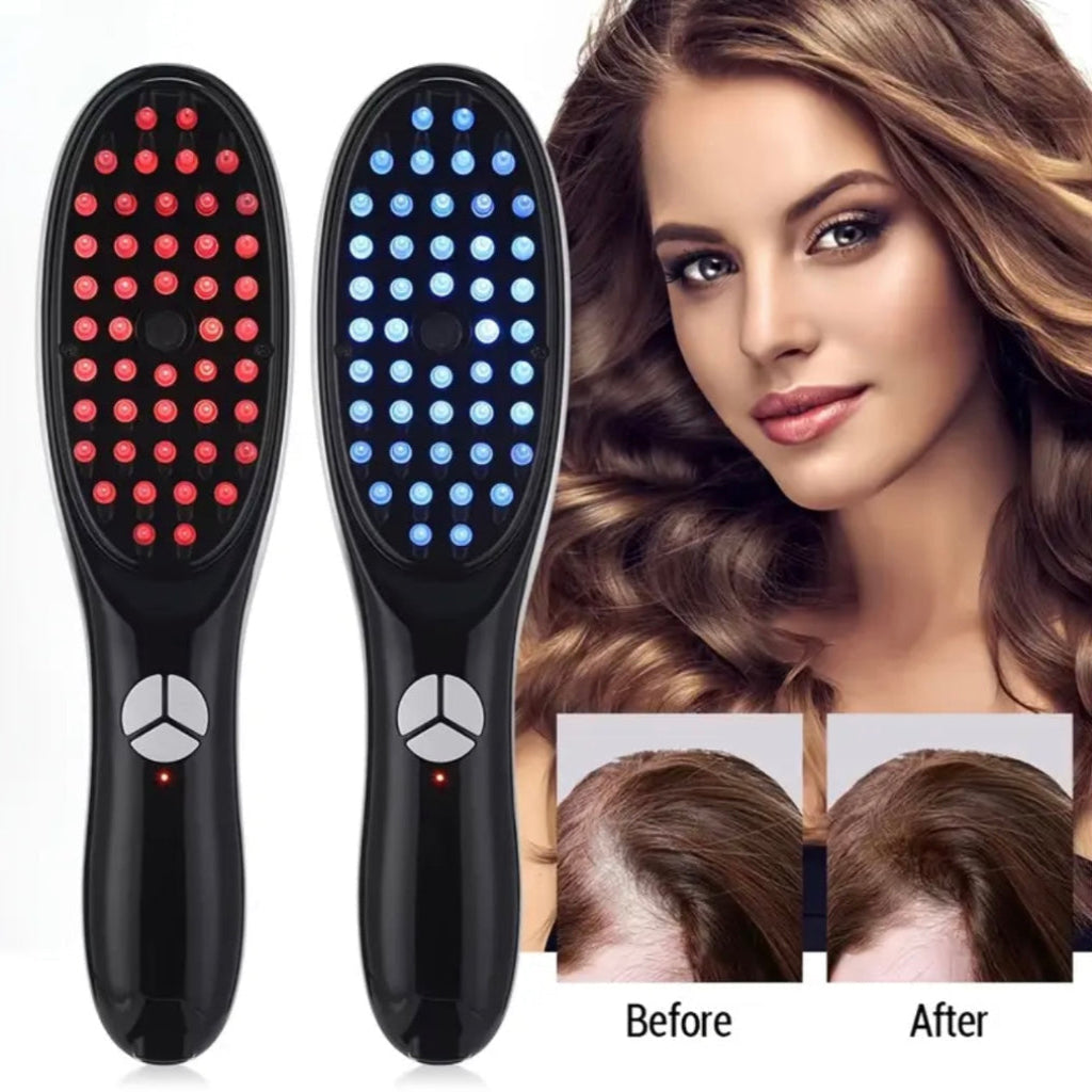 USB Rechargeable Electric Hair Massage Comb β Vibration & Negative Ion Scalp Brush