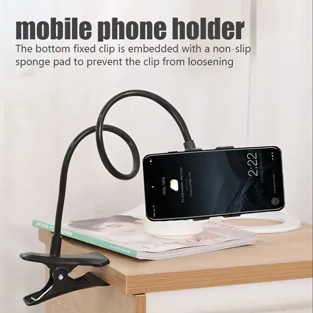 Versatile Adjustable Phone Holder – Flexible Clip-On Stand