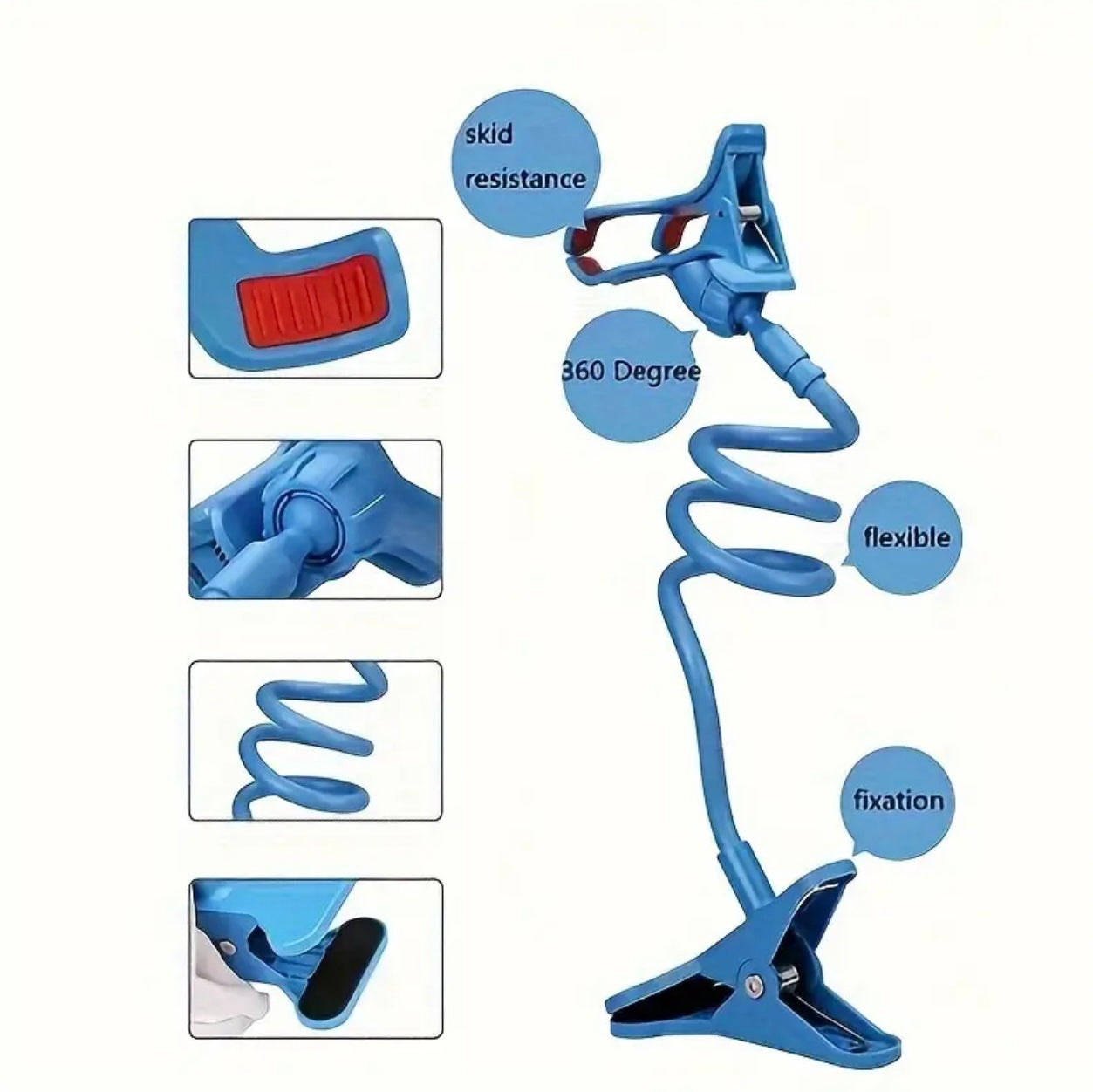 Versatile Adjustable Phone Holder – Flexible Clip-On Stand