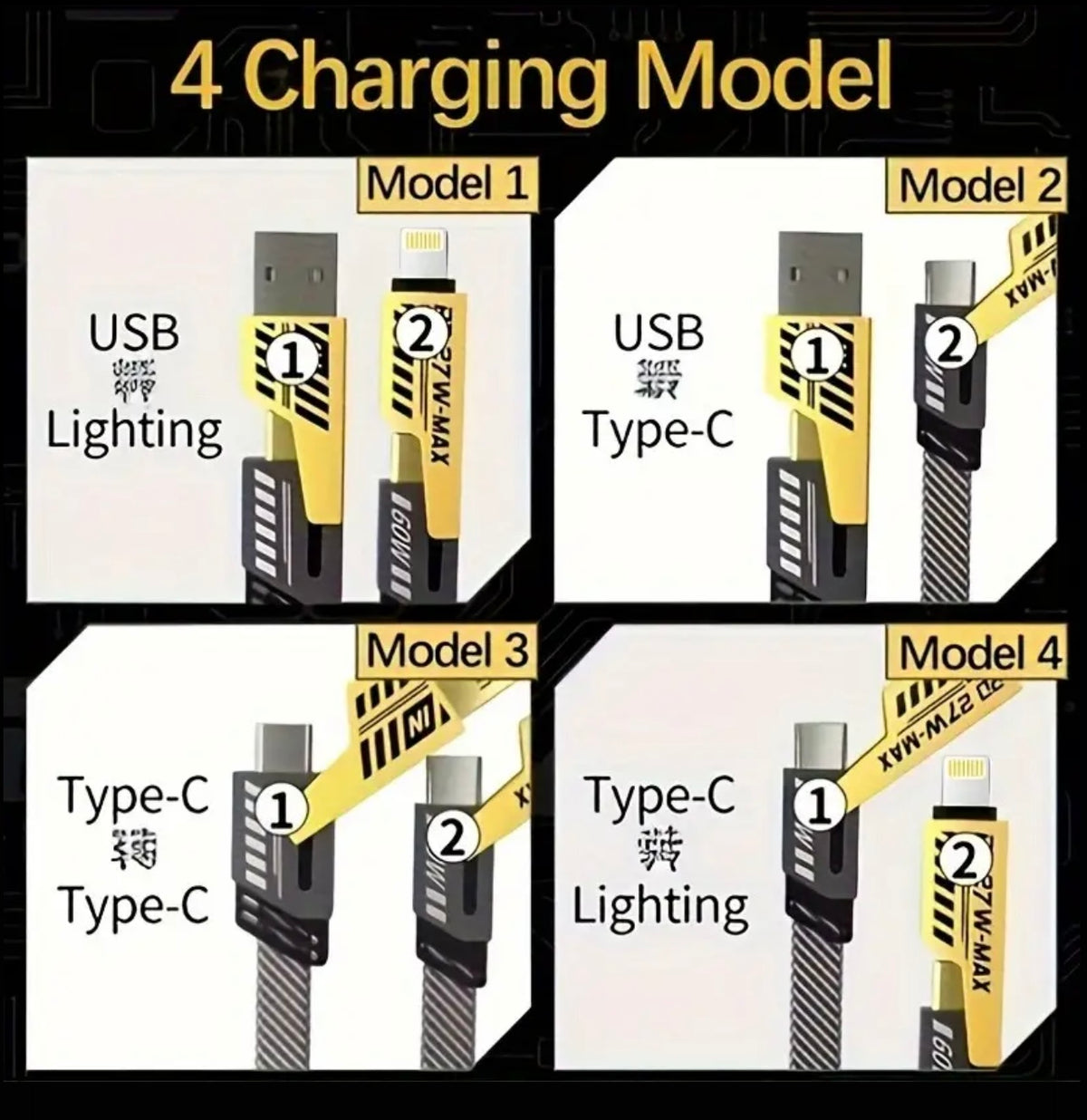 4-in-1 USB-C Fast Charging Cable