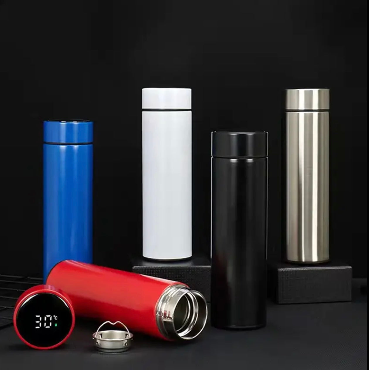 Smart Temperature Display Thermos Bottle – LED Touch Screen Sports Mug