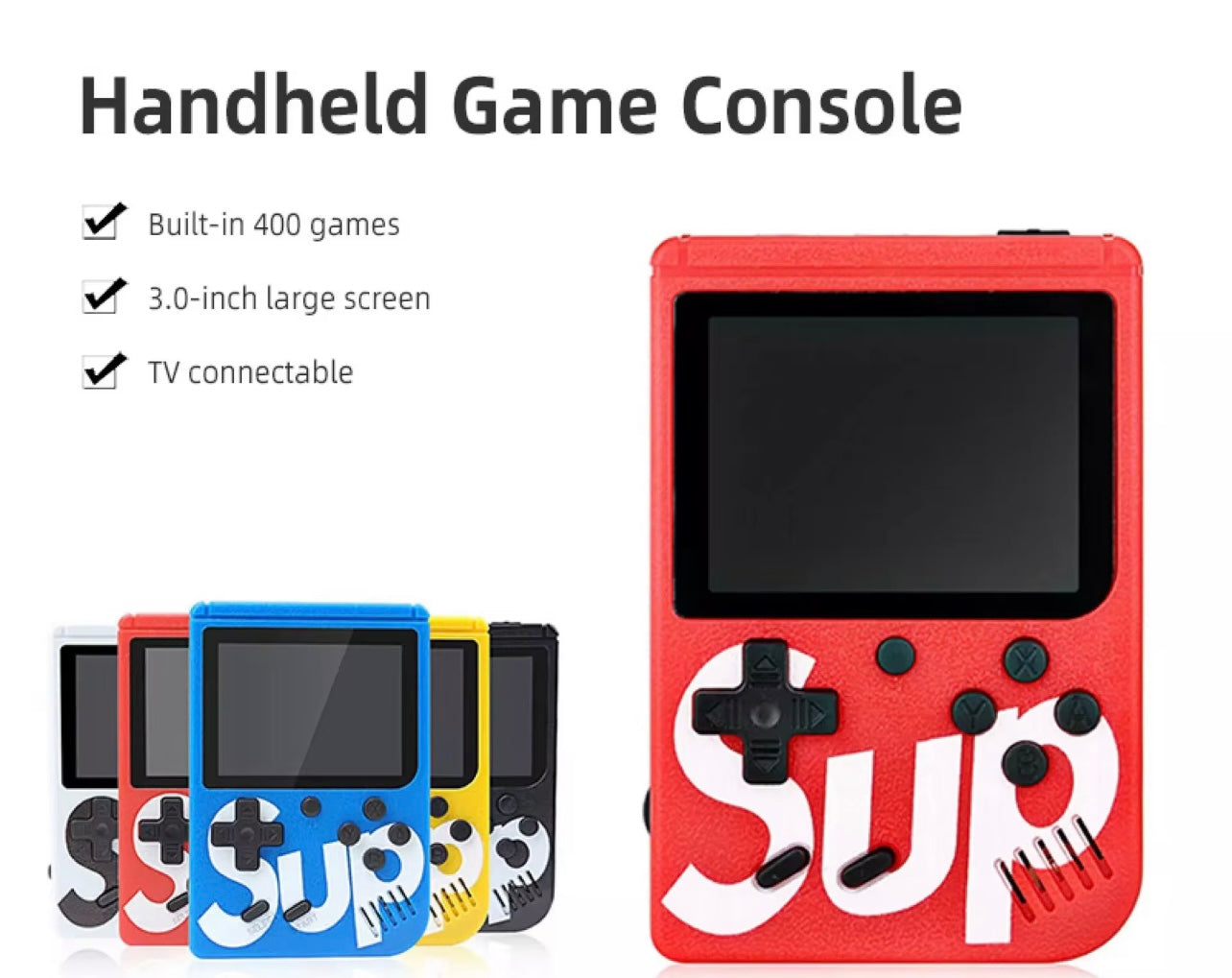 Original Retro Mini Gameboy Game Boy Console Built-In 400 Games Av Out Pk Tft Screen Classic Soup Game Box Mario Contra