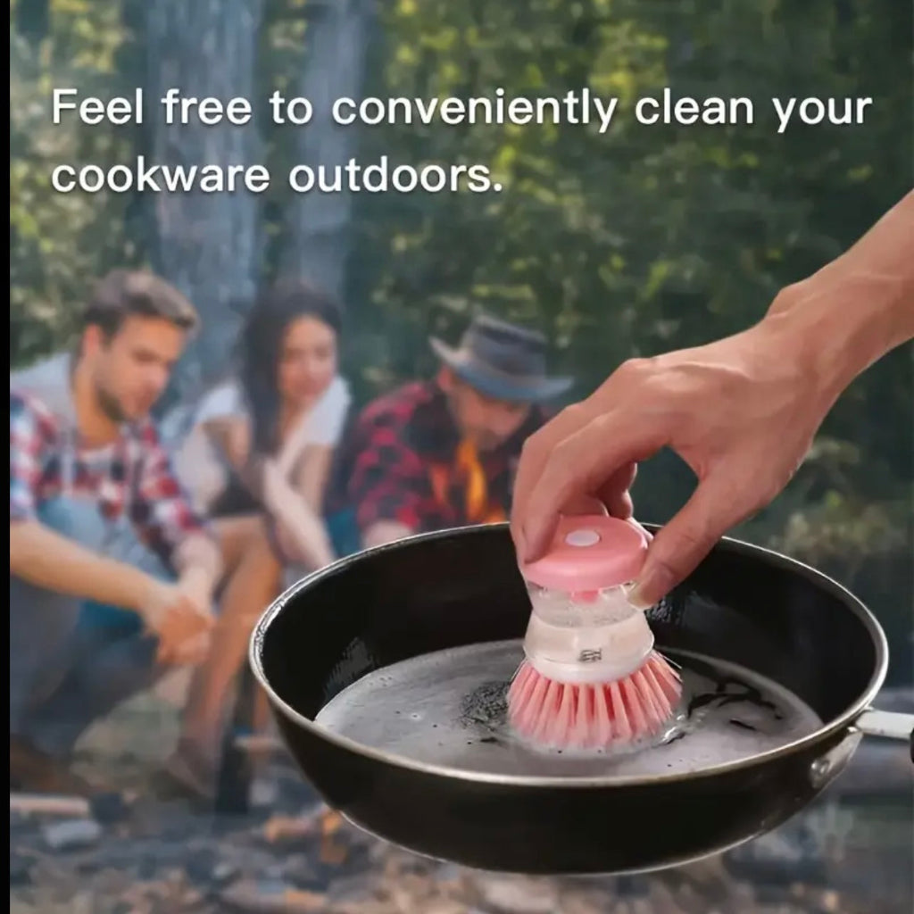 فرشاة تنظيف وعاء المطبخ متعددة الوظائف – أداة محمولة لغسل الأطباق السائلة