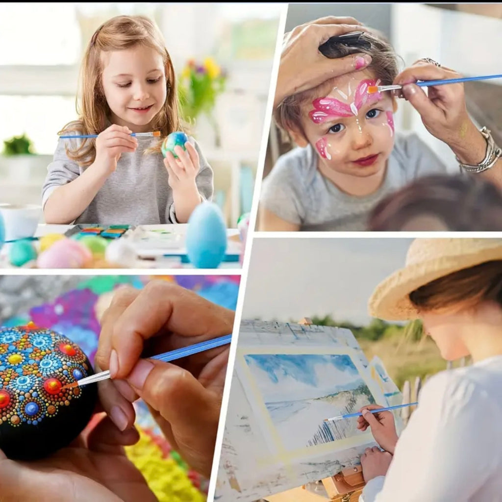 6pcs Artist Paint Brush Set – Versatile Brushes for Acrylic, Oil, Watercolor