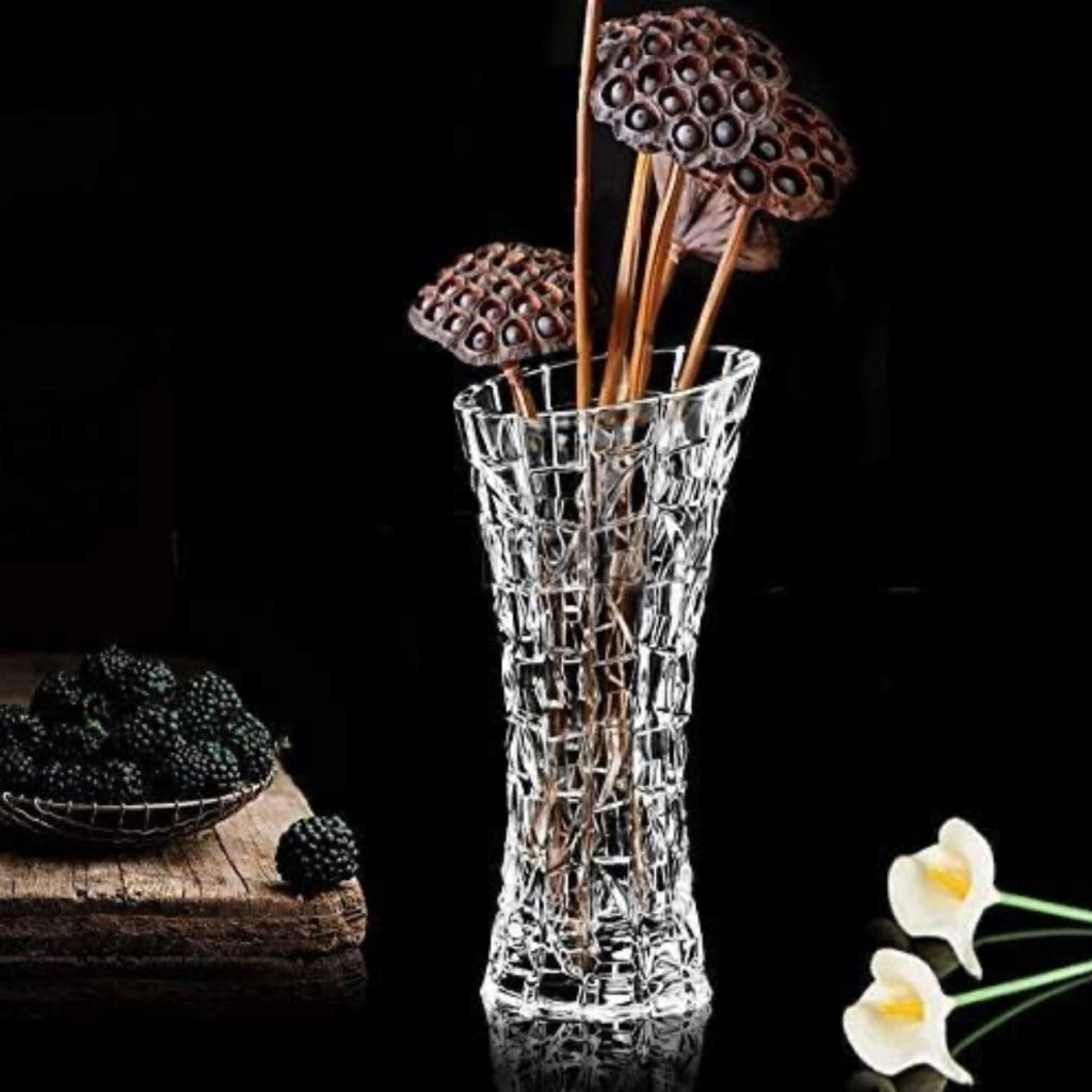 Transparent Flower Glass Vase – Elegant Home Décor