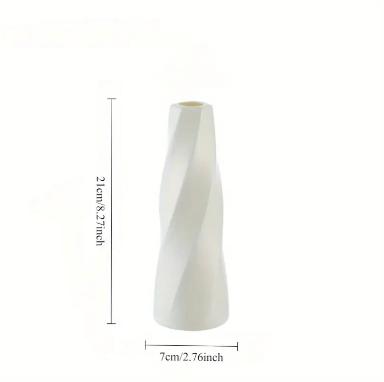 مزهرية بلاستيكية مستديرة كلاسيكية - ديكور أنيق للمنزل والطاولة