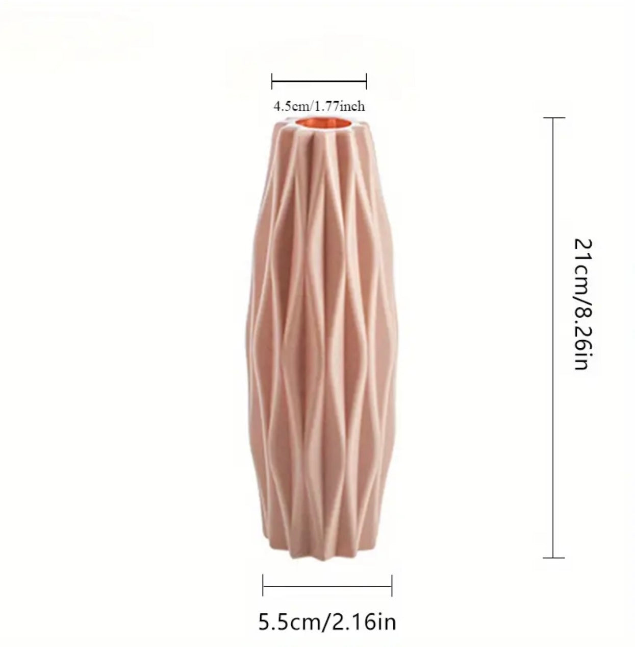 مزهرية ديكور حديثة – أصيص زهور بلاستيك بمظهر سيراميك