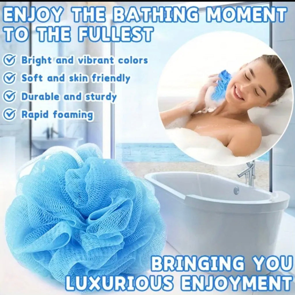 4pc Random Color Loofahs – Exfoliating Bath Sponges for Men & Women