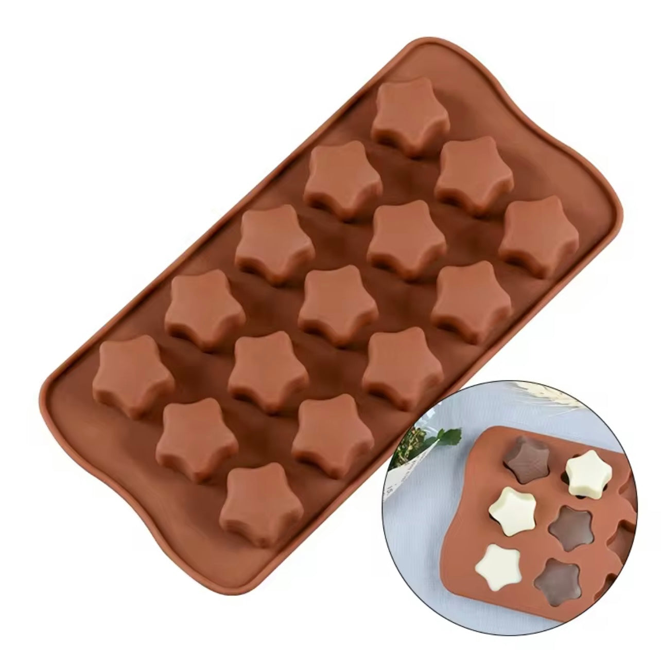 مجموعة قوالب السيليكون الصغيرة على شكل نجمة - شمعة DIY وحرف يدوية