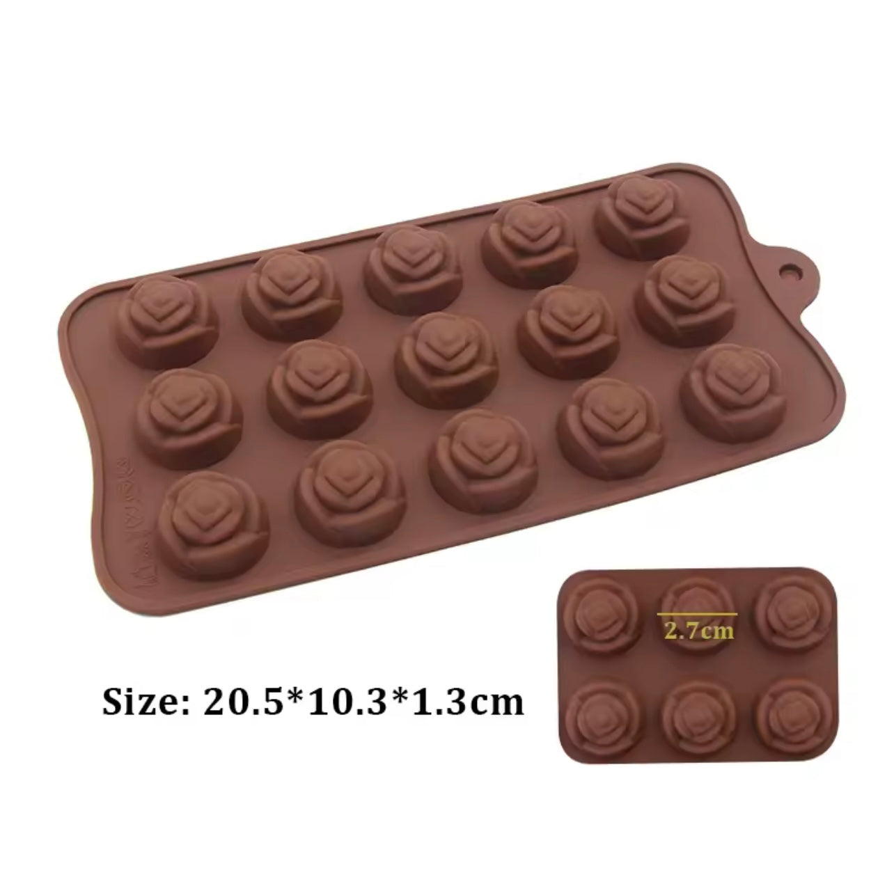 وردة زهرة شكل السيليكون قالب الشوكولاتة حلوى العفن الجليد الجص الطين الراتنج القوالب أداة الخبز