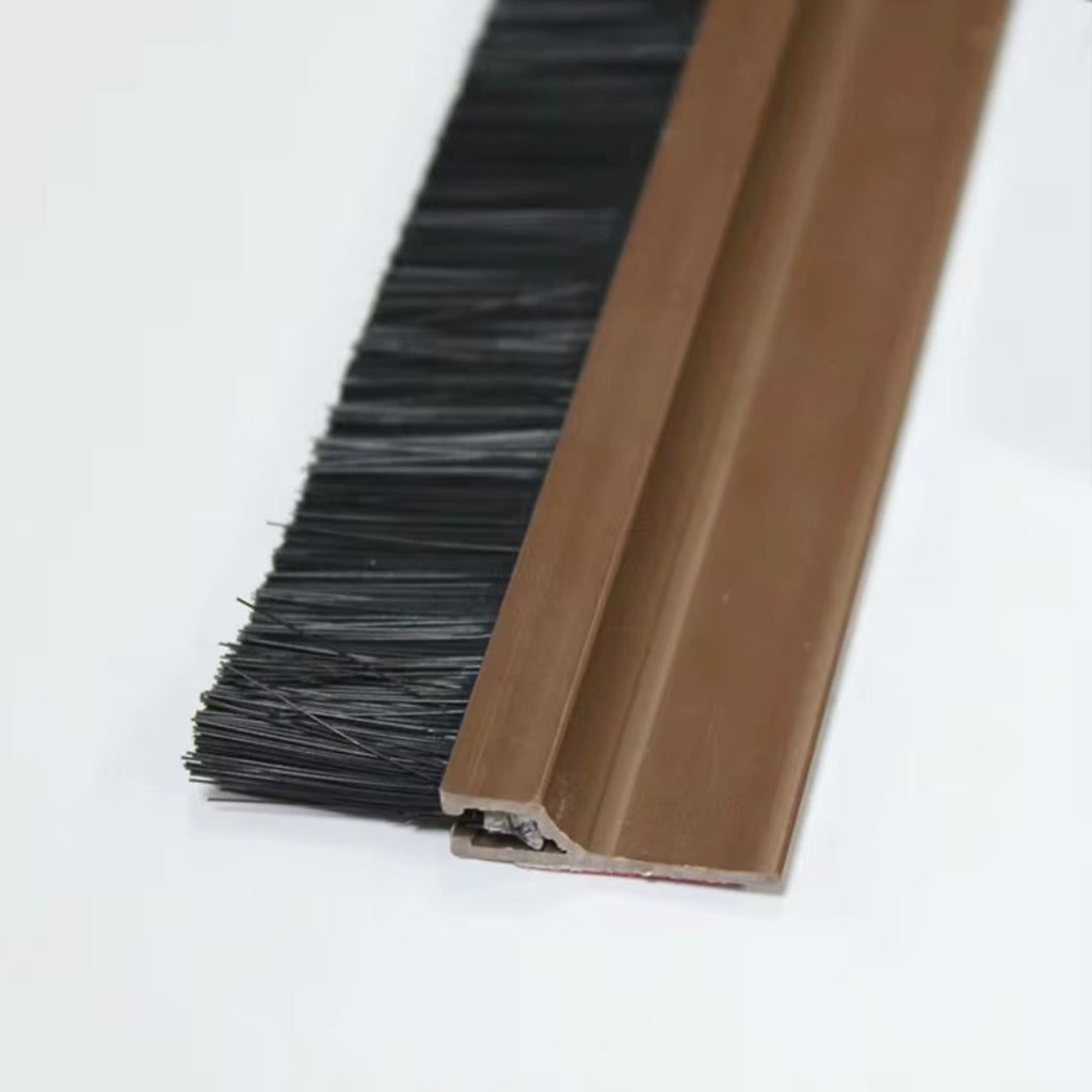 Door Bottom Brush Seal Strip with Brush Dust Prevent Rubber Blocker Insect Proof Household Self Adhesive Seal Strips
