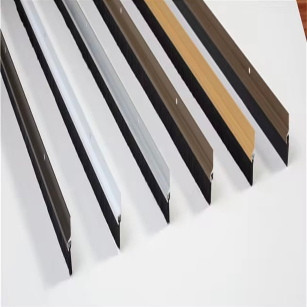 Door Bottom Brush Seal Strip with Brush Dust Prevent Rubber Blocker Insect Proof Household Self Adhesive Seal Strips