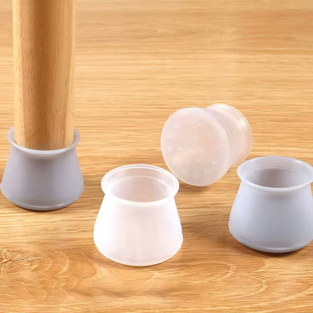 8 قطع من واقيات أرجل الكرسي العالمية - حماية أرضية سميكة ومضادة للانزلاق وصامتة