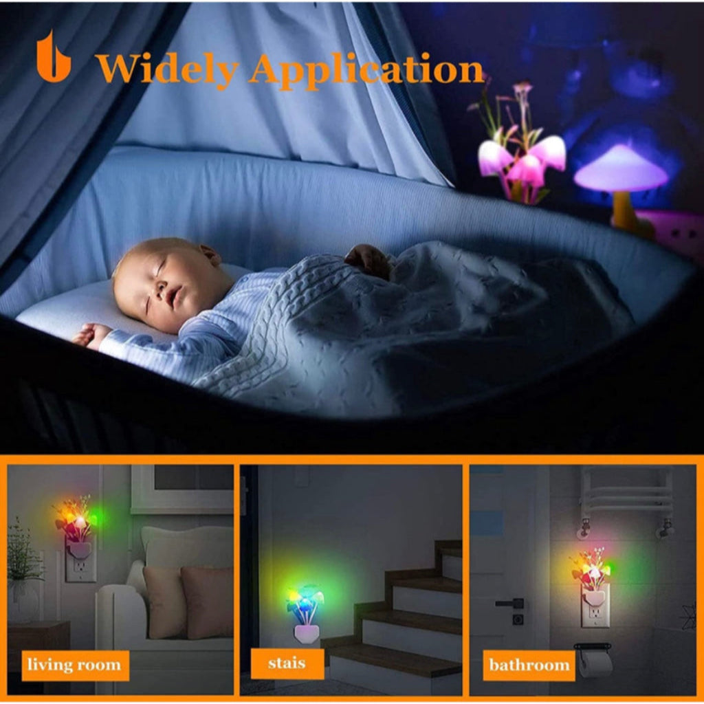 Colorfullight LED Flower Plant Colorful Light US A Plug in Wall Lamp