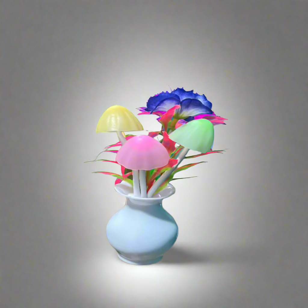 Colorfullight LED Flower Plant Colorful Light US A Plug in Wall Lamp