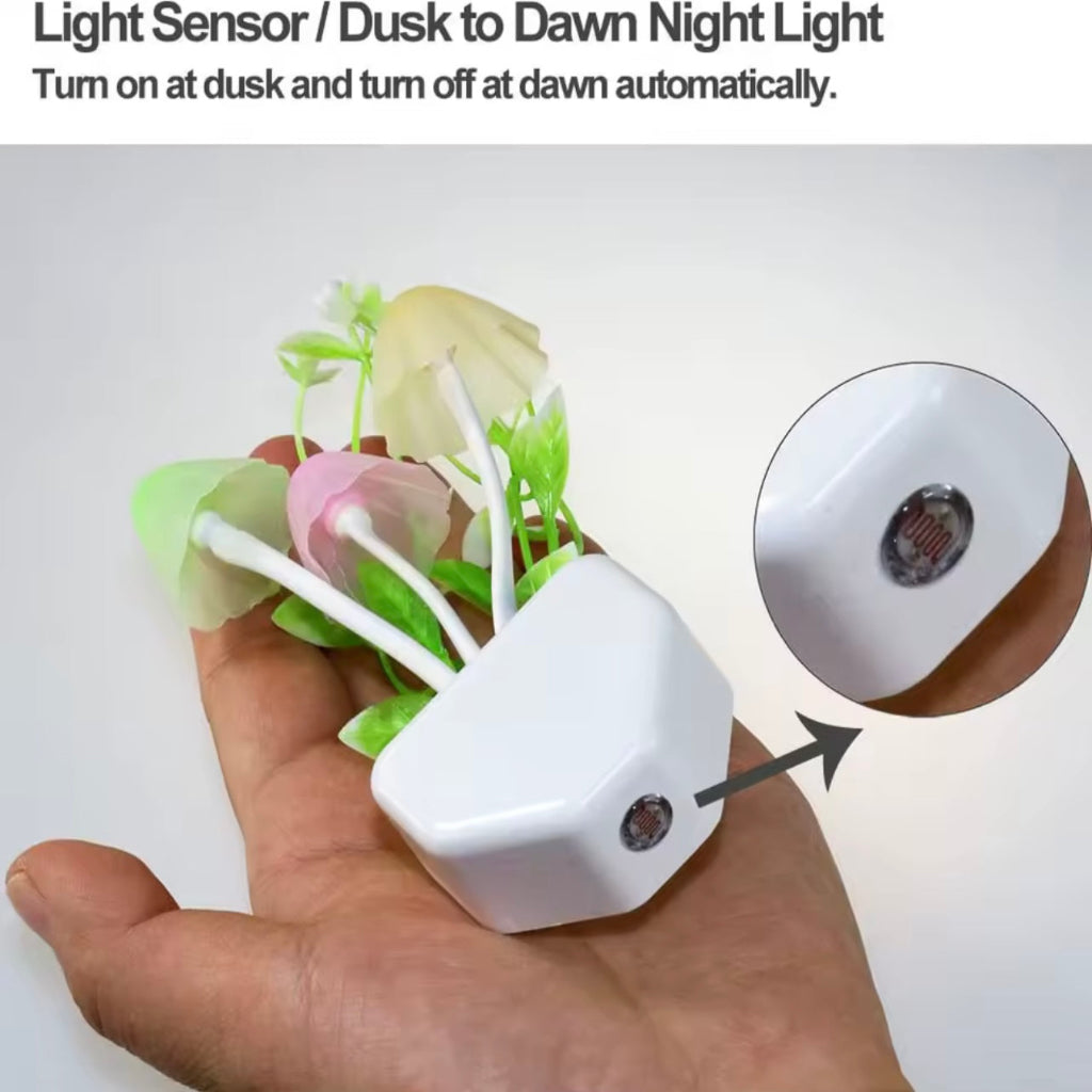 LED Sensor Night Light Flower Flower Colorfullful Silicone Lights للبالغين أطفال الاتحاد الأوروبي المكونات 110 فولت/220 فولت ليلية رخيصة 1pc