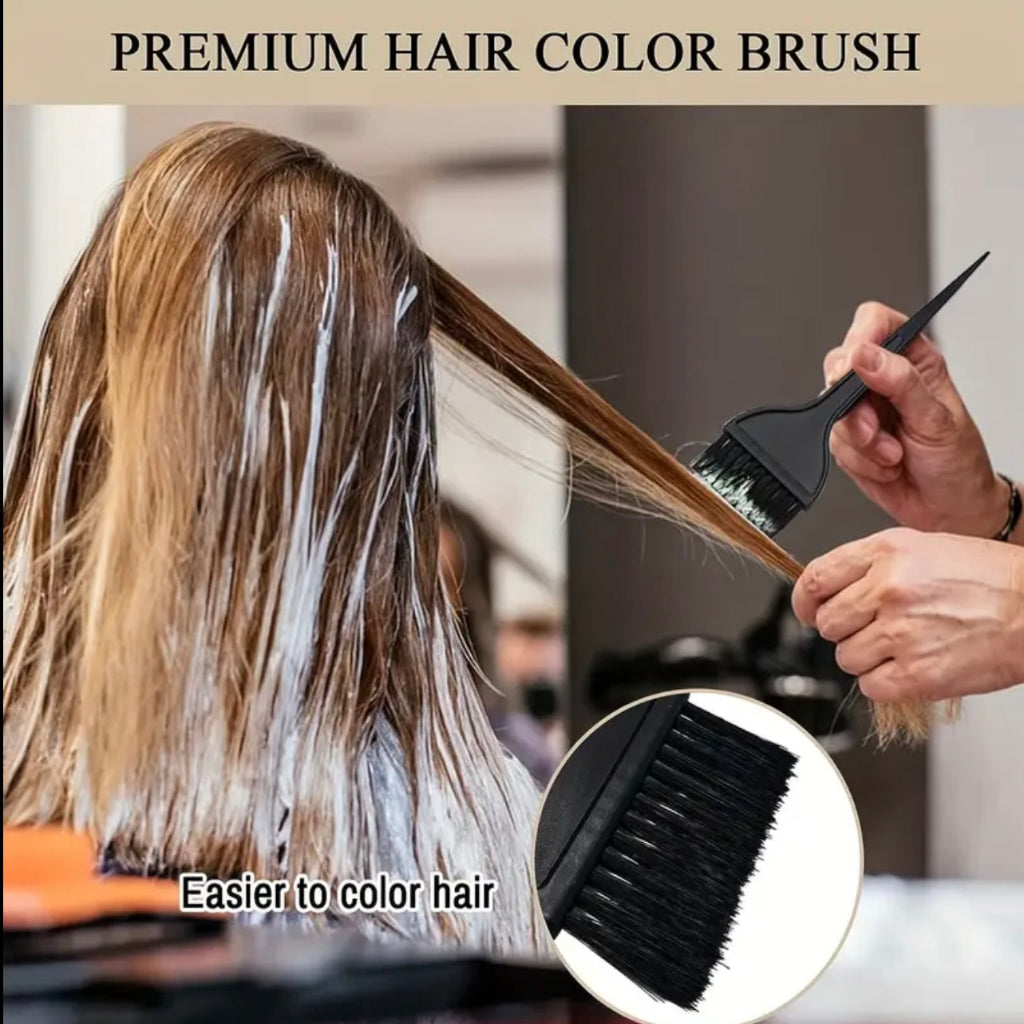 مجموعة فرش صبغ الشعر الاحترافية - 3 قطع للصالون والاستخدام المنزلي