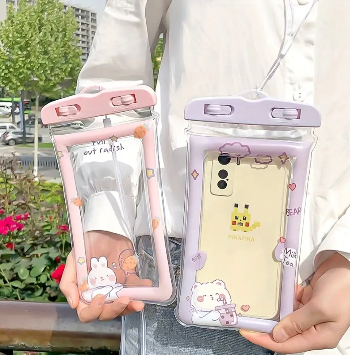 Random Adorable Cartoon Transparent Swim Mobile Pouch β Waterproof & Shockproof