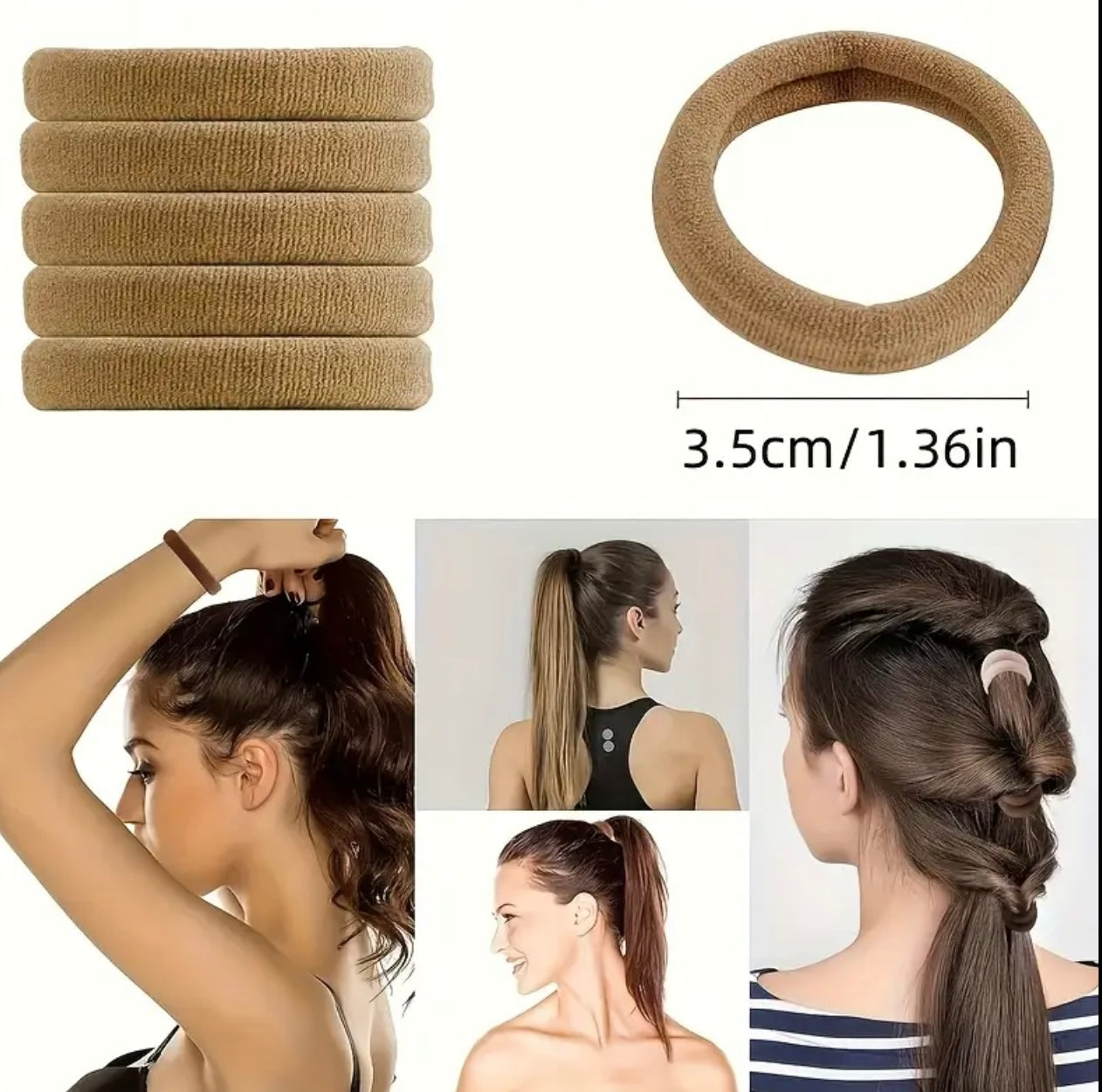 30pcs Mixed Color Elastic Hair Loops – Trendy Ponytail Holders