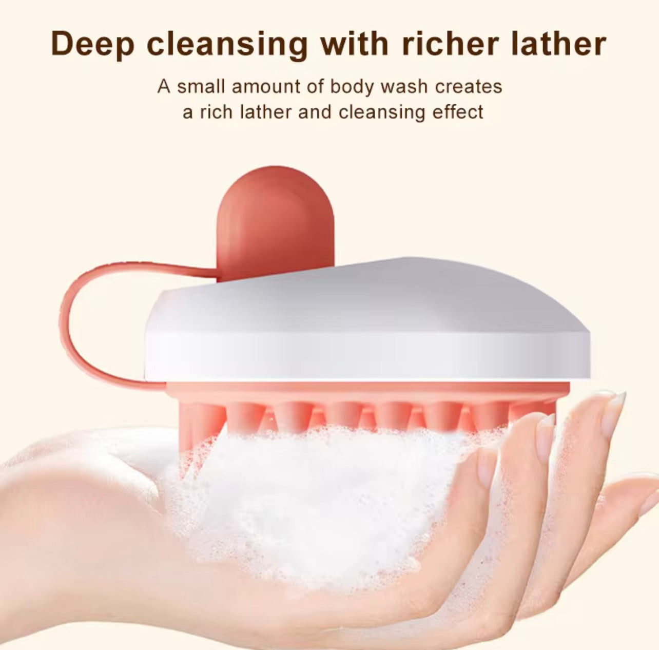 Versatile Soft Rubber Hair Washing & Brushing Tool – Wet & Dry Use