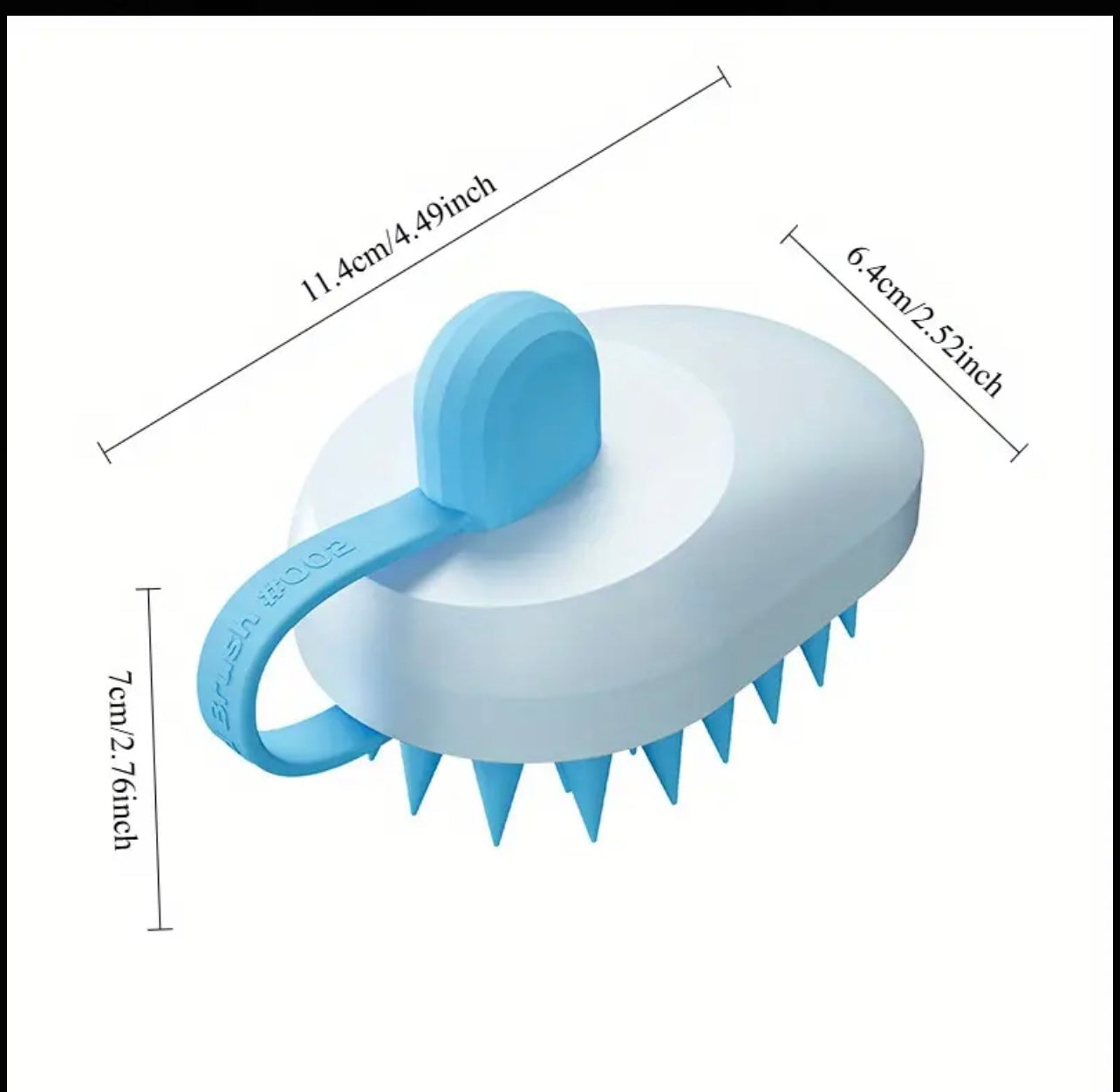 Versatile Soft Rubber Hair Washing & Brushing Tool – Wet & Dry Use