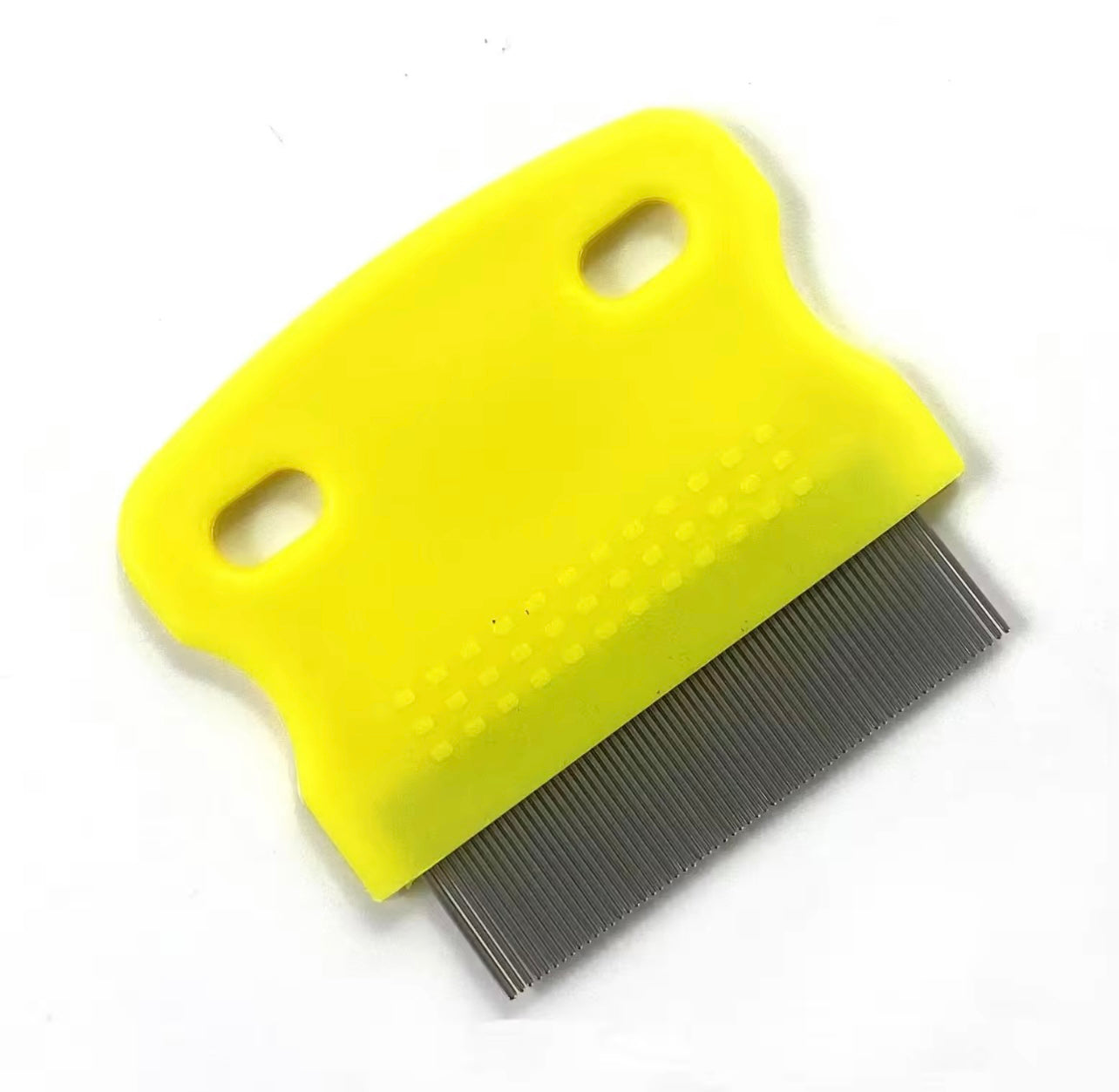 Stainless Steel Flea Comb for Dogs – Fine Teeth Grooming Tool with Red Handle