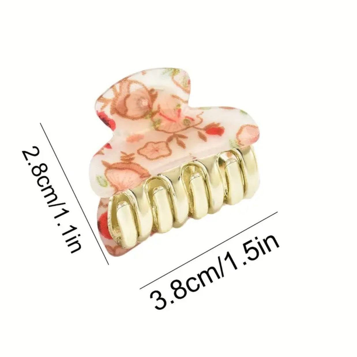 مجموعة مشابك شعر صغيرة من الأسيتات - 6 قطع من الإكسسوارات اللطيفة والأنيقة للنساء