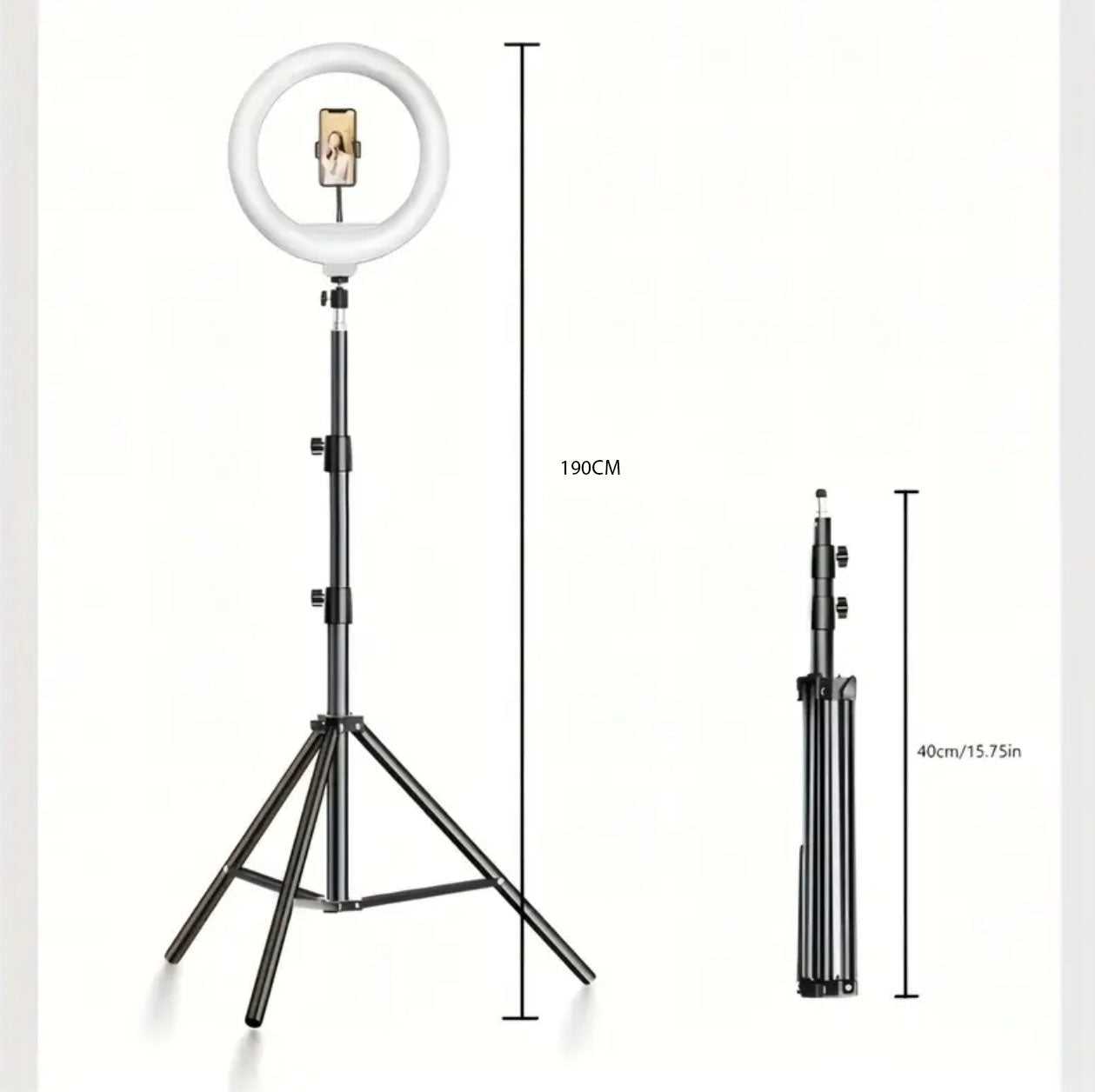 Selfie Ring Fill Light with Tripod – Mobile Circular Lamp for Video, Photo, Makeup & Live Streaming