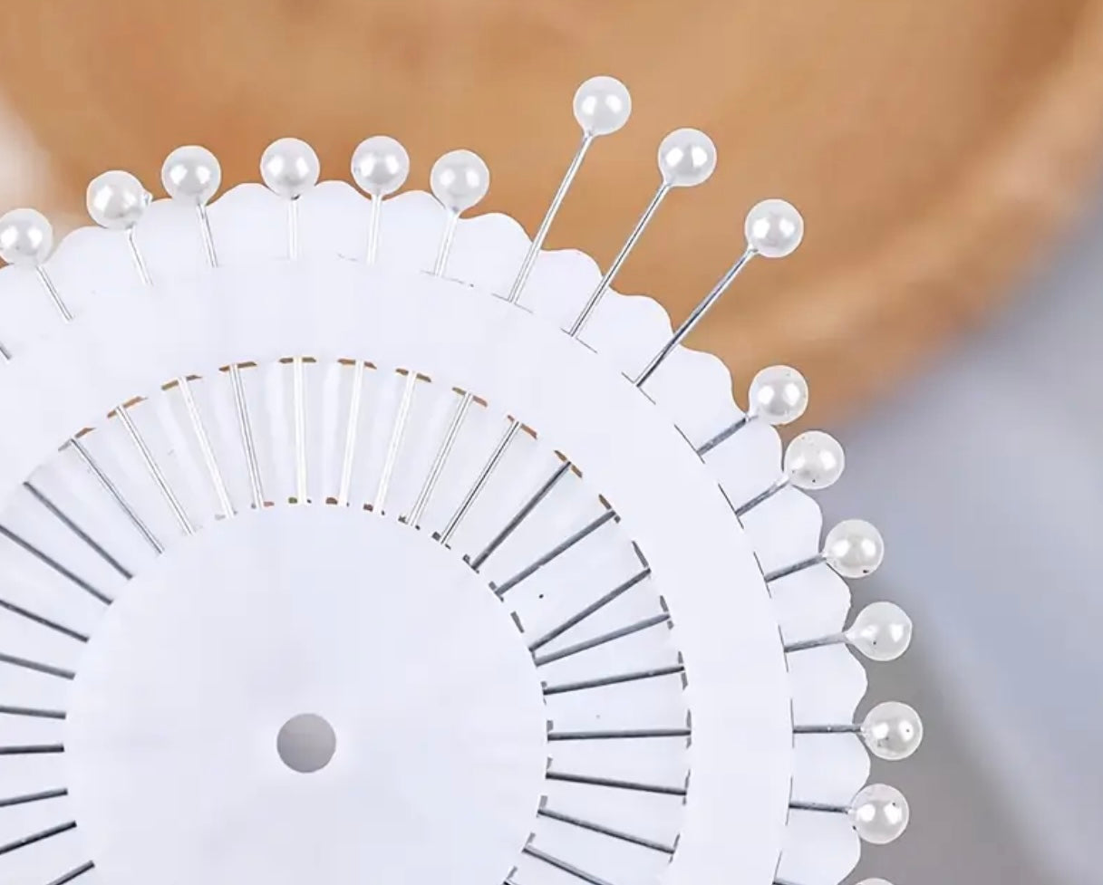 دبابيس مستقيمة لتحديد موضع خياطة القماش - دبابيس متعددة الألوان لؤلؤية وكلاسيكية باللون الأسود/الأبيض للخياطة والحرف اليدوية