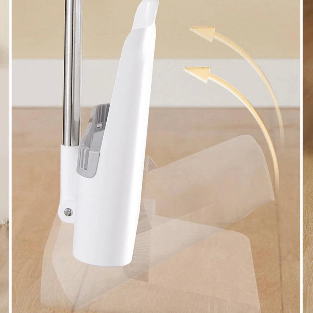 مجموعة مجرفة وفرشاة ذات مقبض طويل من Ecoco - مكنسة مريحة مقاس 90 سم مع دوران 360 درجة ومجرفة قابلة للطي