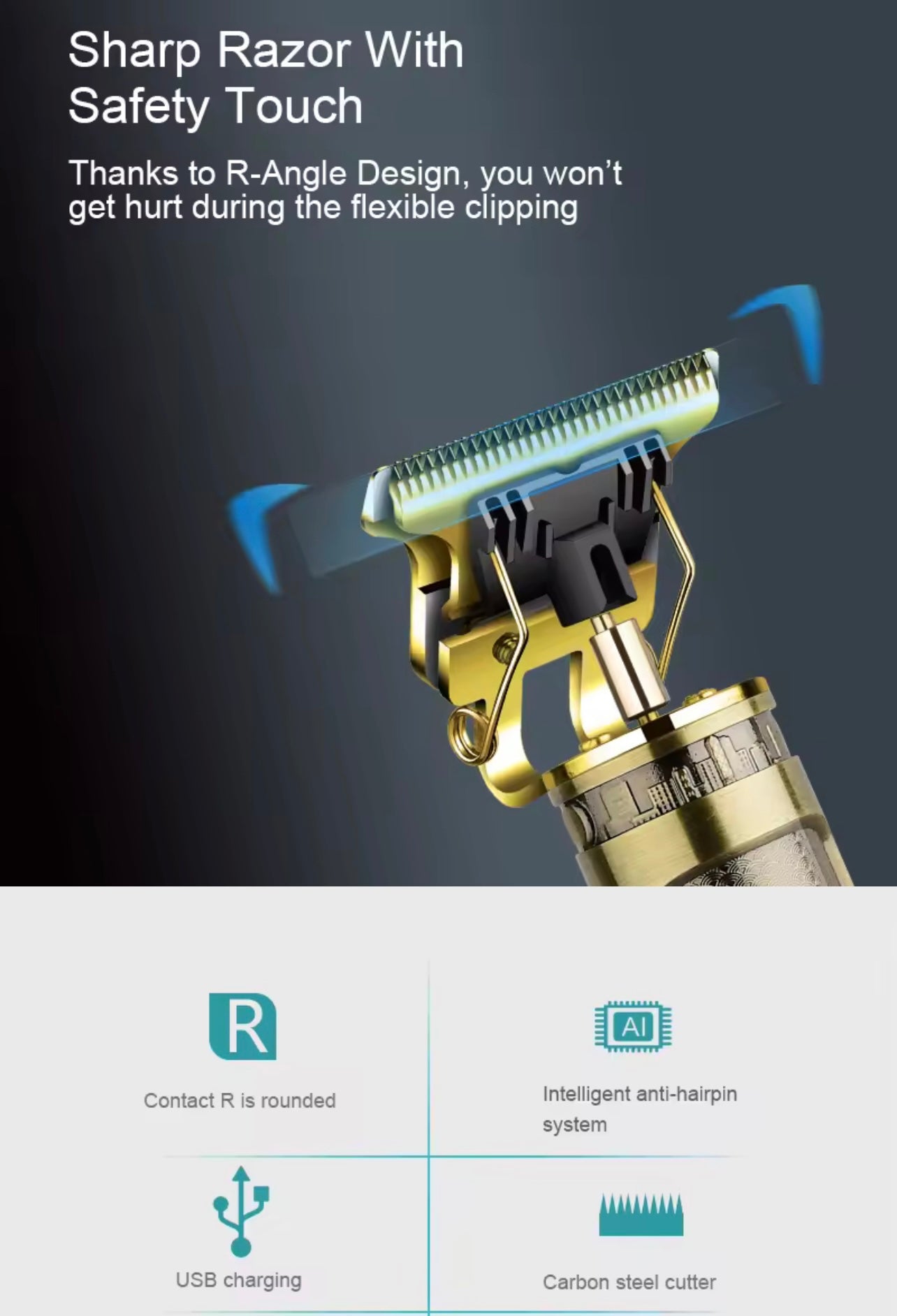 Cordless Mini Men’s Electric Shaver – Portable USB Rechargeable Beard & Hair Trimmer for Travel