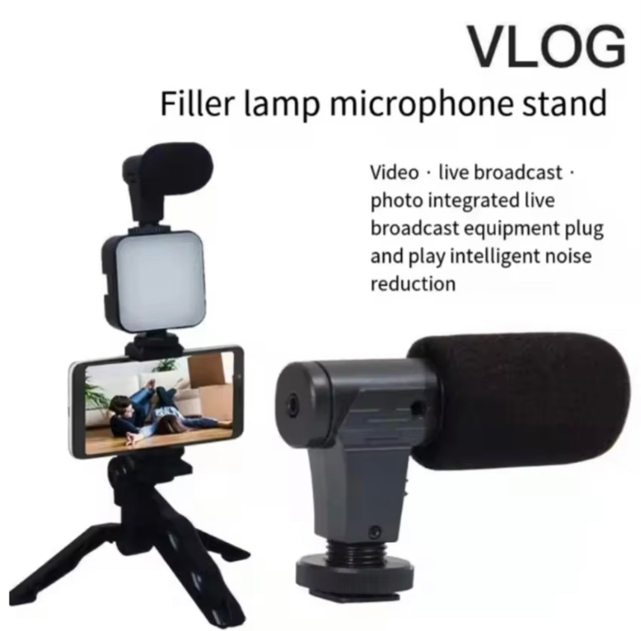 Video Making Kit Camera Phone Octopus Tripod Video Kit Led Light Microphone Tripod Hands Tk Video Lighting Kit Selfie Stick