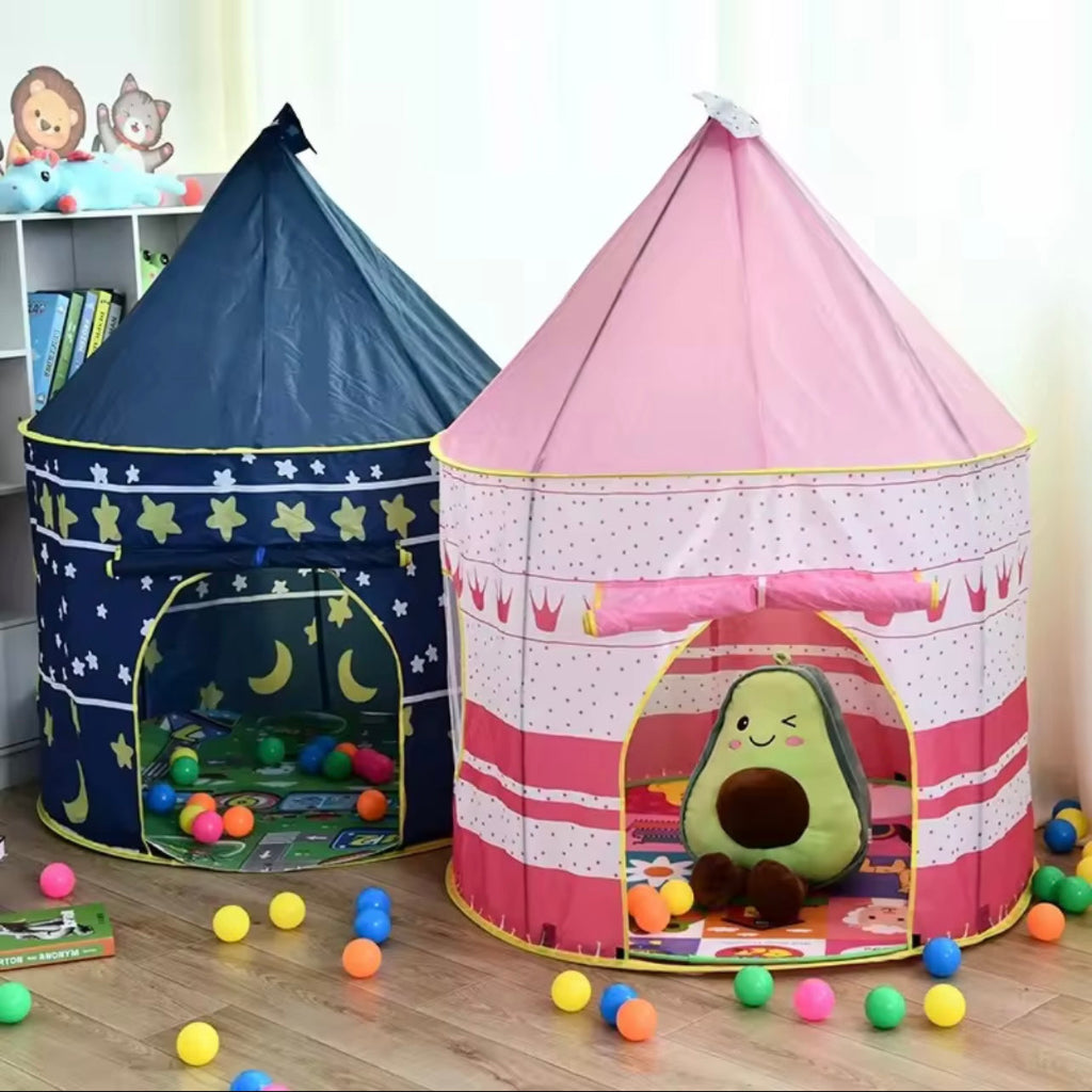 مخصص مجاني للاستخدام في المنزل Tuy Tent House خيمة الأطفال الوردي والأزرق | غير سامة | الأطفال يلعبون خيمة خارج الكرة