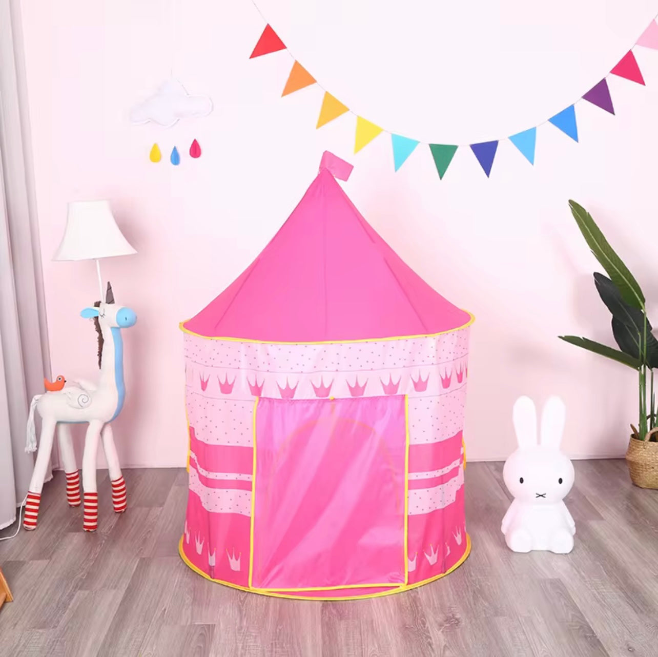 Free Custom Made Home Use Toy Tent House Portable Children's Tent Pink and Blue |Non-toxic| Kids Playing Tent with out ball