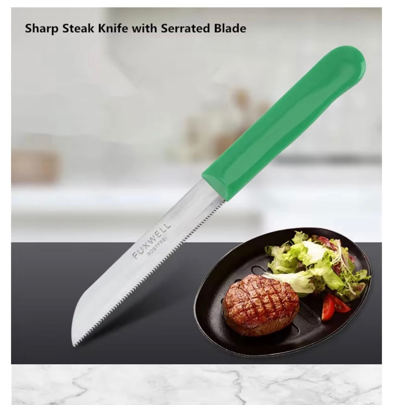 12pcs مقبض PP ملون pp skknifes مجموعة fuxwell l concord الفولاذ المقاوم للصدأ الفاكهة