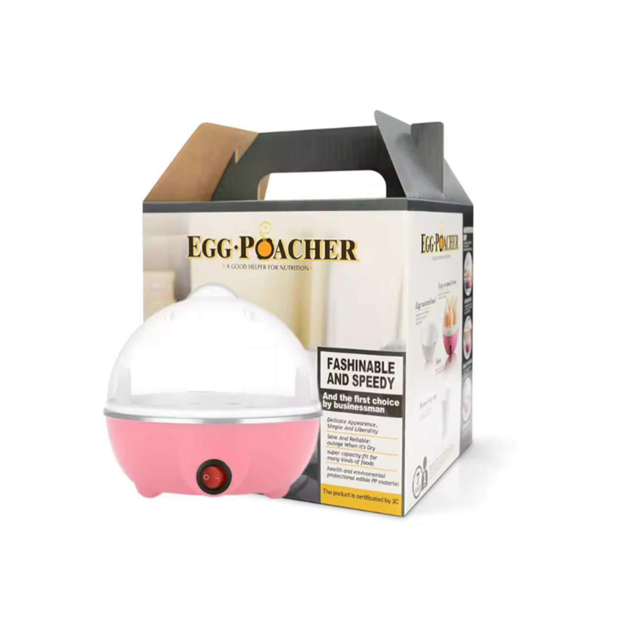 Portable Automatic Mini Egg Boiler – Stainless Steel Quick Egg Steamer for Hard-Boiled Eggs