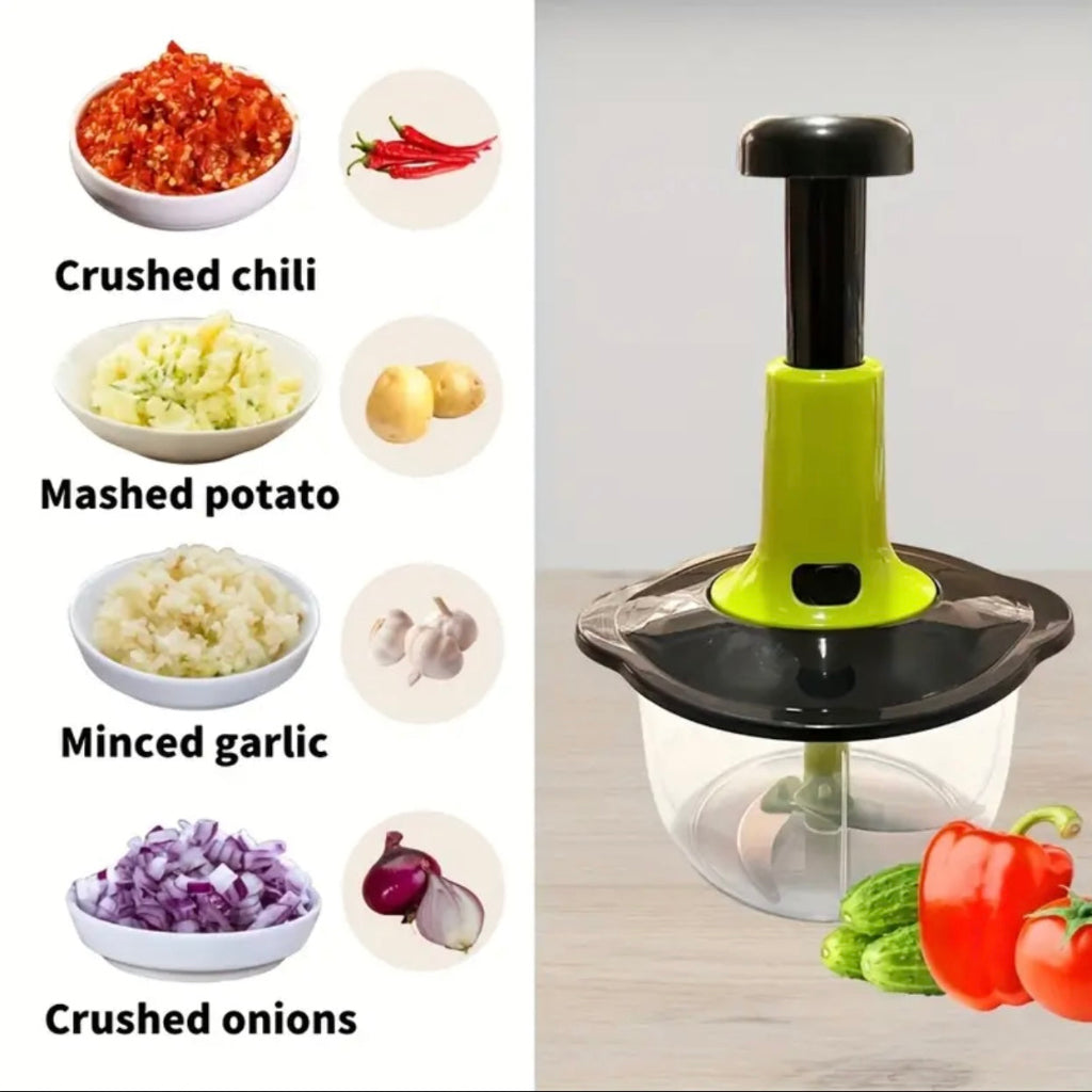 Manual Food Chopper – 1.5L Quick Press Multifunctional Kitchen Tool