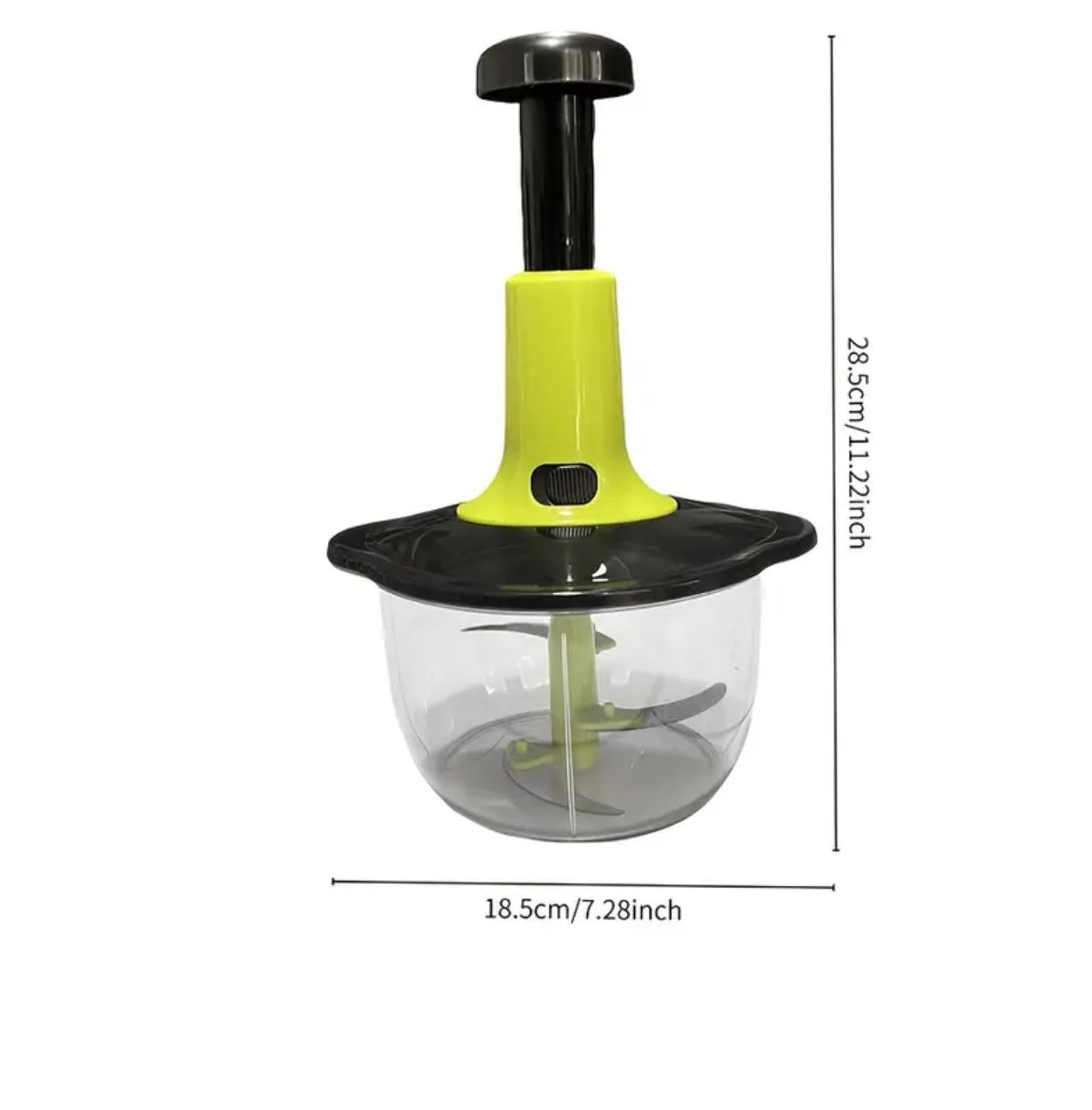 مفرمة طعام يدوية - أداة مطبخ متعددة الوظائف بالضغط السريع سعة 1.5 لتر