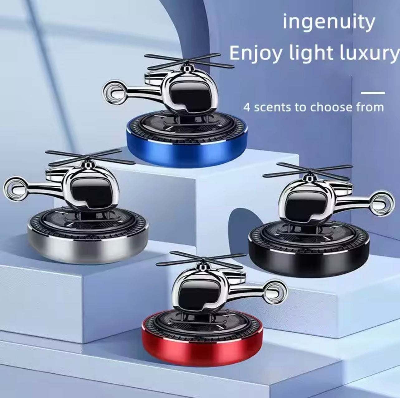 Car Perfume & Aromatherapy – Solar-Powered Helicopter Car Fragrance