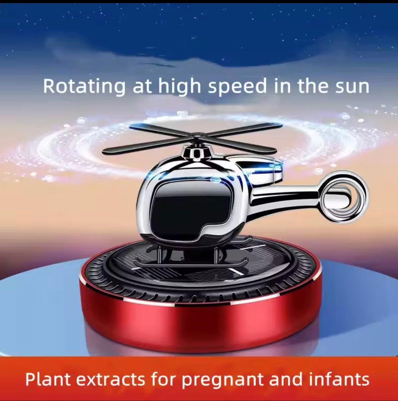 Car Perfume & Aromatherapy – Solar-Powered Helicopter Car Fragrance