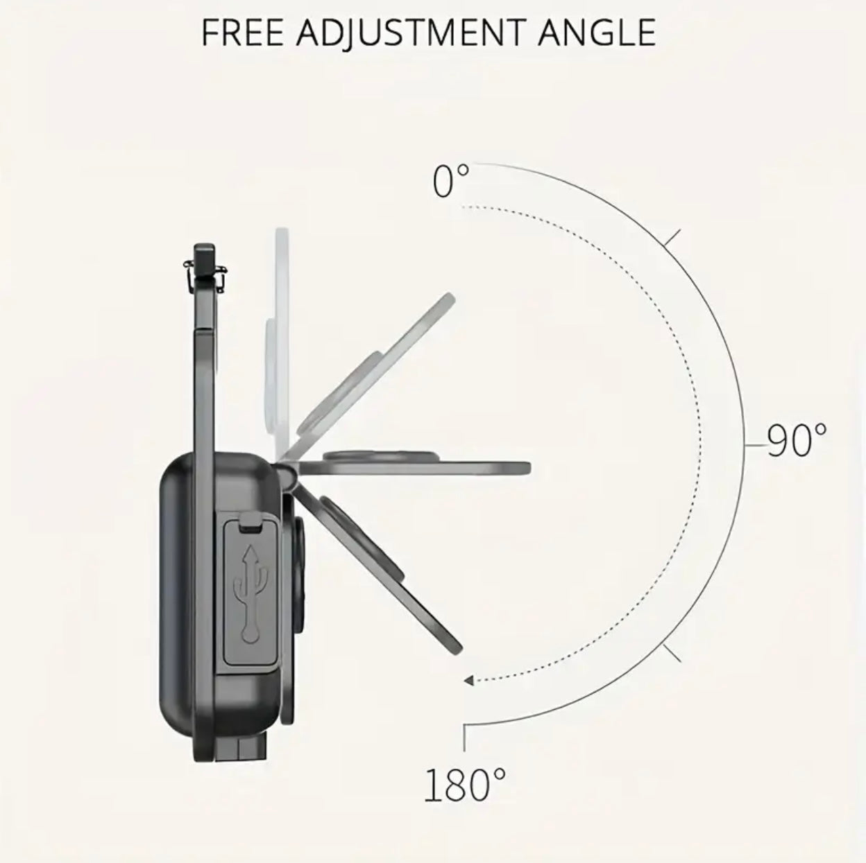 Portable Mini Keychain LED Headlamp – USB Rechargeable with 4 Light Modes