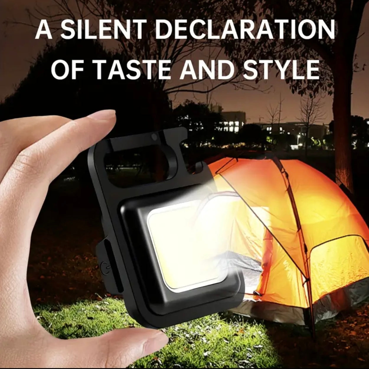 Portable Mini Keychain LED Headlamp – USB Rechargeable with 3 Light Modes