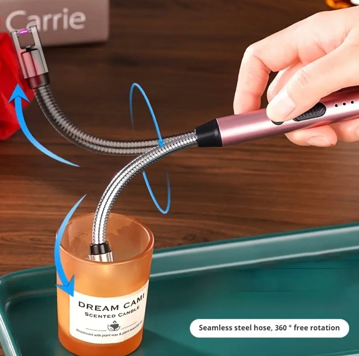 1 pcs Windproof Fireless Electric Lighter – Rechargeable Smart Spark Gun