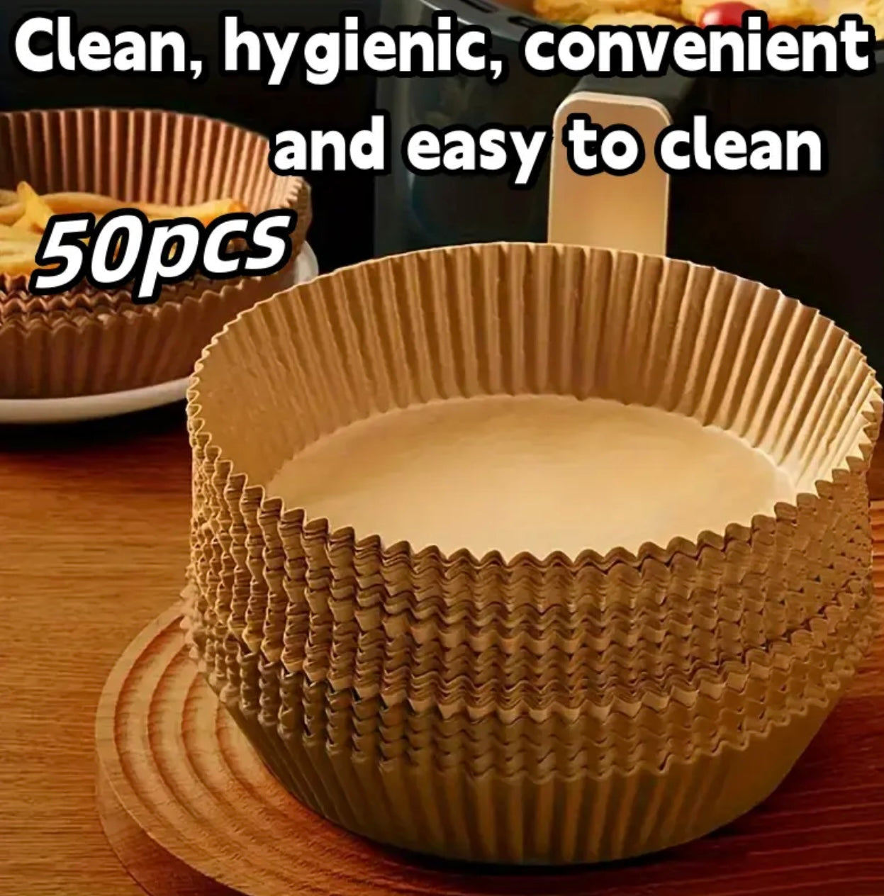 بطانات مقلاة هوائية غير لاصقة يمكن التخلص منها – 200 مم × 45 مم، مقاومة للزيت والماء