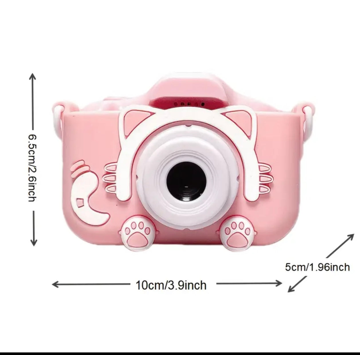 كاميرا عالية الدقة للأطفال ذات عدسة مزدوجة - 3000 صورة، ومرشحات ممتعة، وألعاب صغيرة مع غطاء سيليكون مقاوم للسقوط
