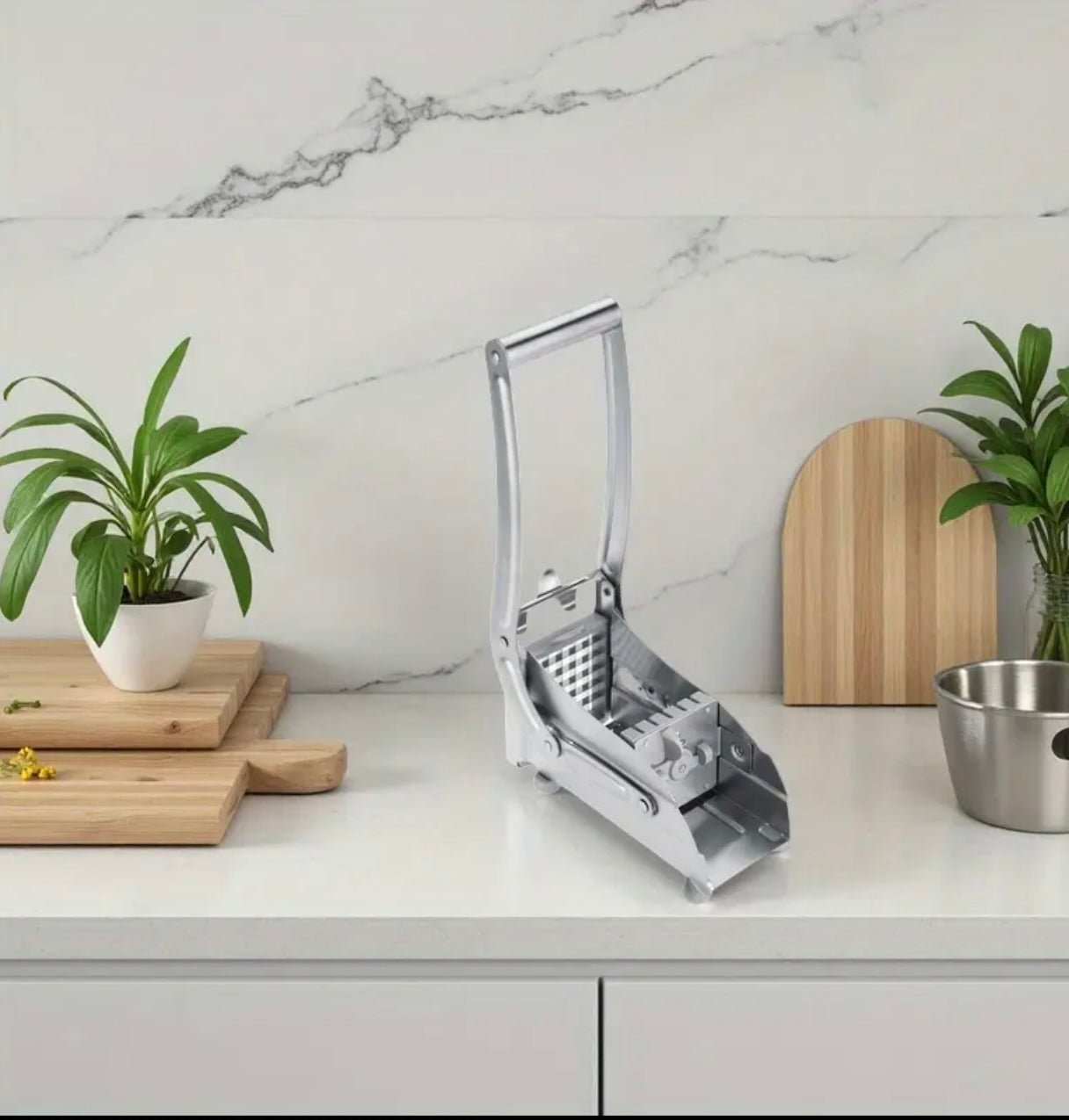 قطاعة الخضار والقلي الفرنسية متعددة الوظائف من الفولاذ المقاوم للصدأ - قطاعة البطاطس والجزر والخيار والبصل